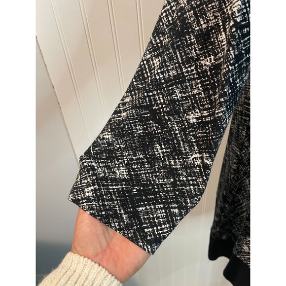 J. Jill Wearever Collection Womens Black & White Stretch Top Size L - Picture 6 of 15
